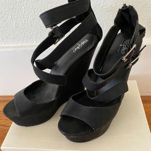 Mossimo strappy wedge heels